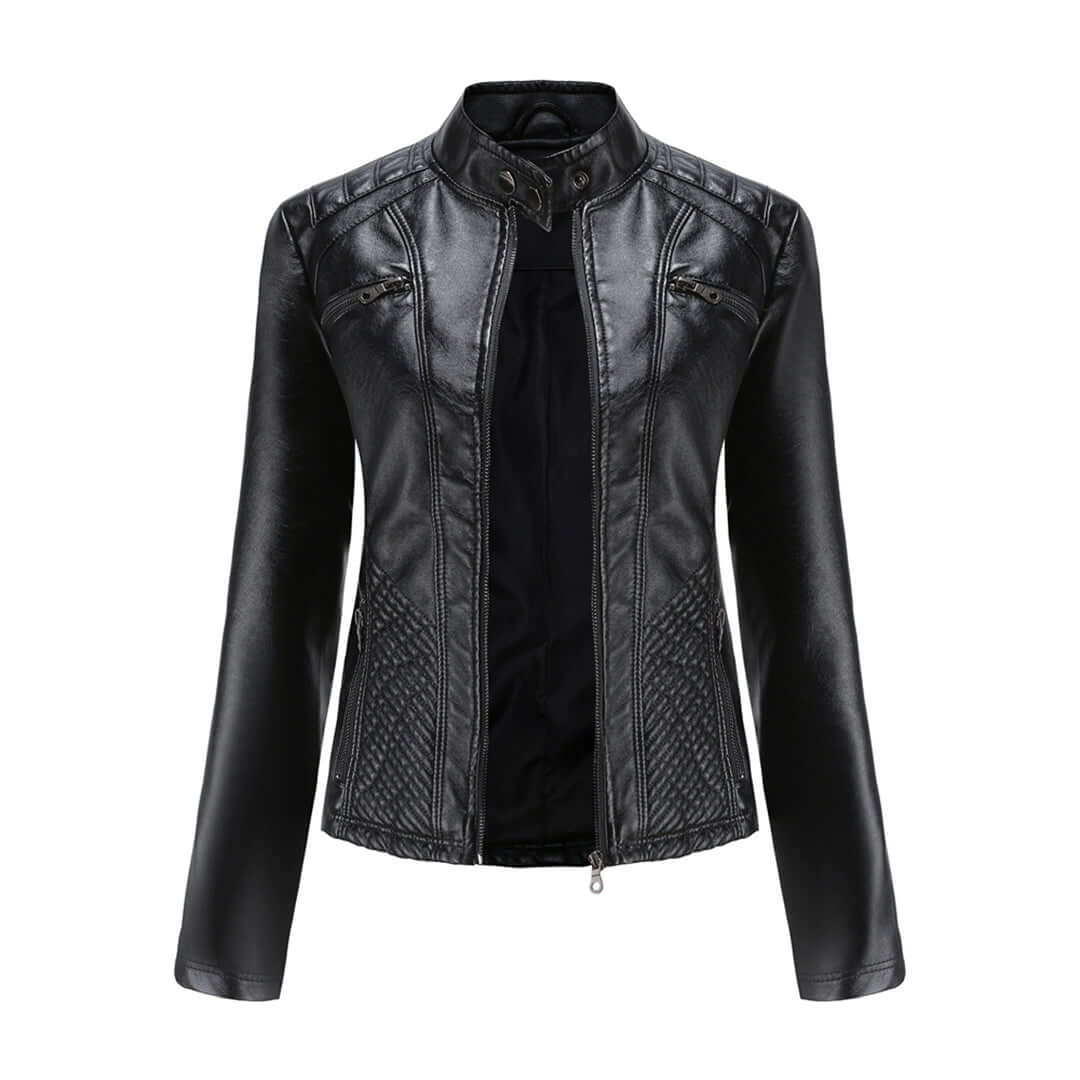 Dames Leren Jas Klassieke Stijl Elegant Design - StudioMarella