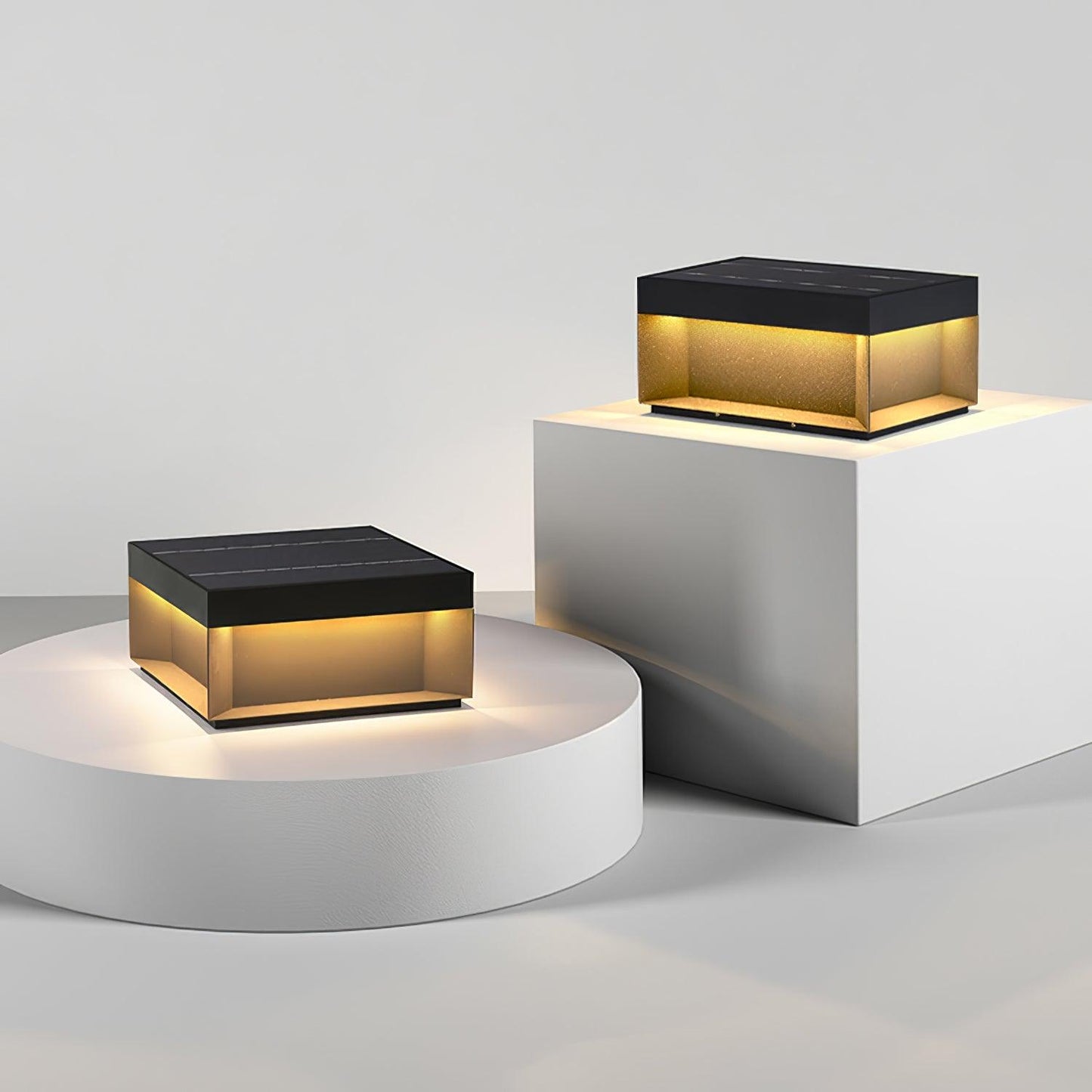 Solar Tuinpaal Verlichting Modern IP65 Zwart Aluminium Wegverlichting Waterdicht voor Tuin Oprit Terras