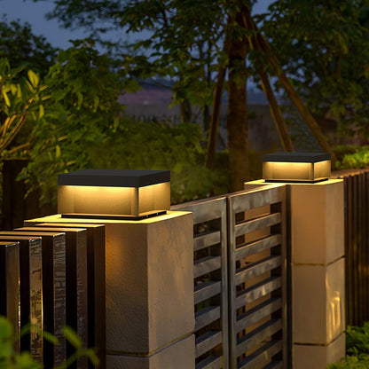 Solar Tuinpaal Verlichting Modern IP65 Zwart Aluminium Wegverlichting Waterdicht voor Tuin Oprit Terras