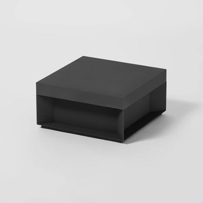 Buiten Tuinlamp Vierkant — Waterdicht IP65 Sokkel Verlichting Zwart Metaal & Matglas — 20×20×10 cm / 30×30×15 cm / 40×40×20 cm / 50×50×35 cm — Solarpaneel of Netaansluiting — 3000K/4000K/6000K — Oprit, Terras, Pad & Hek