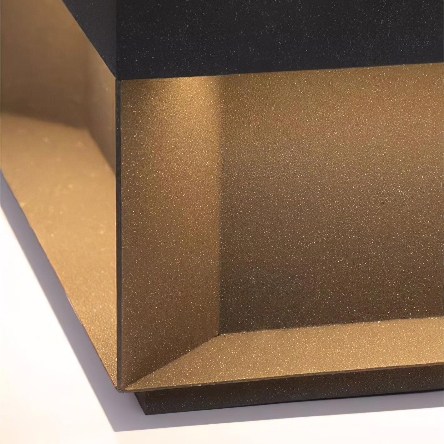 Buiten Tuinlamp Vierkant — Waterdicht IP65 Sokkel Verlichting Zwart Metaal & Matglas — 20×20×10 cm / 30×30×15 cm / 40×40×20 cm / 50×50×35 cm — Solarpaneel of Netaansluiting — 3000K/4000K/6000K — Oprit, Terras, Pad & Hek