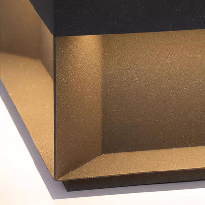Buiten Tuinlamp Vierkant — Waterdicht IP65 Sokkel Verlichting Zwart Metaal & Matglas — 20×20×10 cm / 30×30×15 cm / 40×40×20 cm / 50×50×35 cm — Solarpaneel of Netaansluiting — 3000K/4000K/6000K — Oprit, Terras, Pad & Hek
