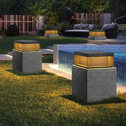 Solar Tuinpaal Verlichting Modern IP65 Zwart Aluminium Wegverlichting Waterdicht voor Tuin Oprit Terras
