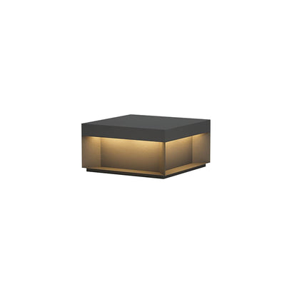 Buiten Tuinlamp Vierkant — Waterdicht IP65 Sokkel Verlichting Zwart Metaal & Matglas — 20×20×10 cm / 30×30×15 cm / 40×40×20 cm / 50×50×35 cm — Solarpaneel of Netaansluiting — 3000K/4000K/6000K — Oprit, Terras, Pad & Hek