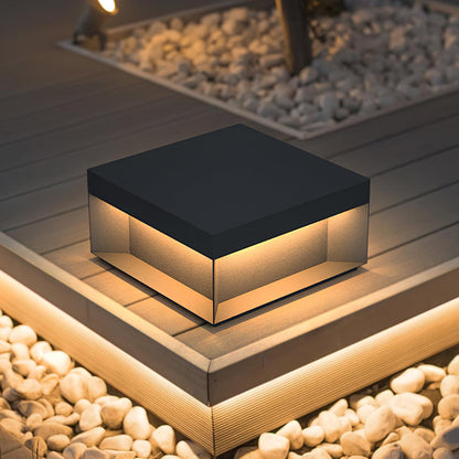 Solar Tuinpaal Verlichting Modern IP65 Zwart Aluminium Wegverlichting Waterdicht voor Tuin Oprit Terras