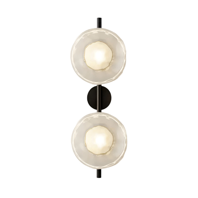 Wandlamp Glas Rond Scandinavisch LED 5W Zwart Goud 20cm Design