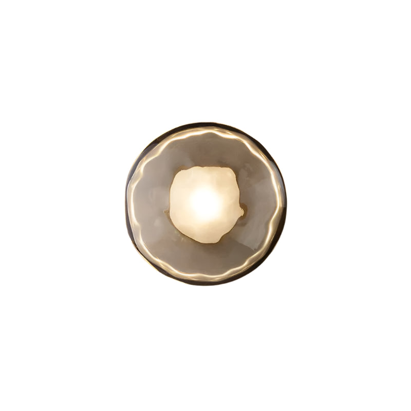 Wandlamp Glas Rond Scandinavisch LED 5W Zwart Goud 20cm Design