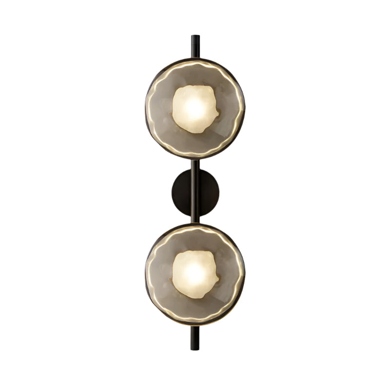 Wandlamp Glas Rond Scandinavisch LED 5W Zwart Goud 20cm Design