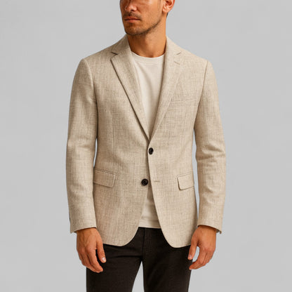 Elegante Blazer voor Mannen 2-Knoops Casual Model
