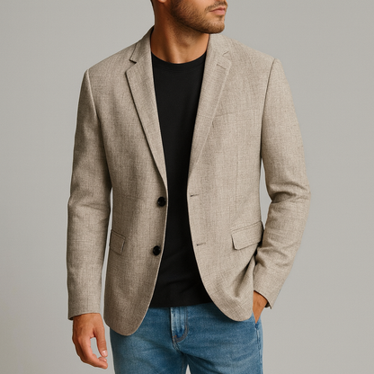 Elegante Blazer voor Mannen 2-Knoopsgarment Casual Stijl