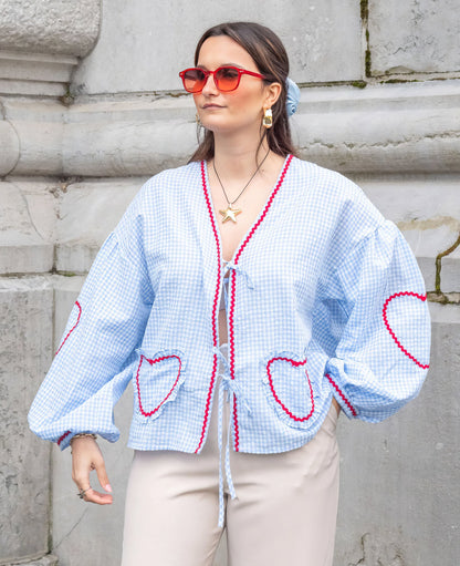 Vrouwen Top met Hartjesprint ZomerJurk Stijl