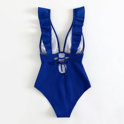 Boho Bikini met Ruches en Open Rug voor Zomer