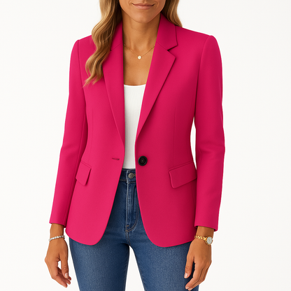 Dames Blazer Klassiek met Twee Knopen en Reverskraag