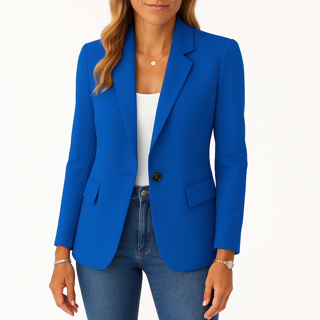 Dames Blazer Klassiek met Twee Knopen en Reverskraag