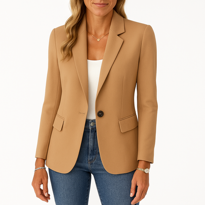 Dames Blazer Klassiek met Twee Knopen en Reverskraag