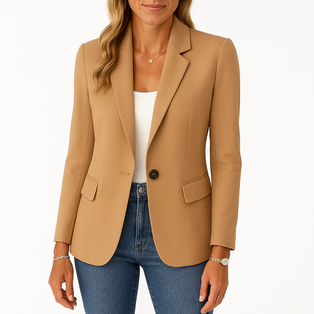 Damesblazer Getailleerd met Reverskraag Elegant Design