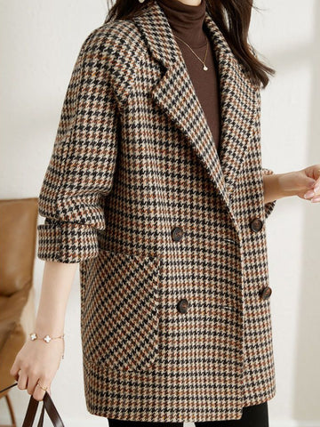 Dames Winterjas Lange Warme Klassieke Stijl