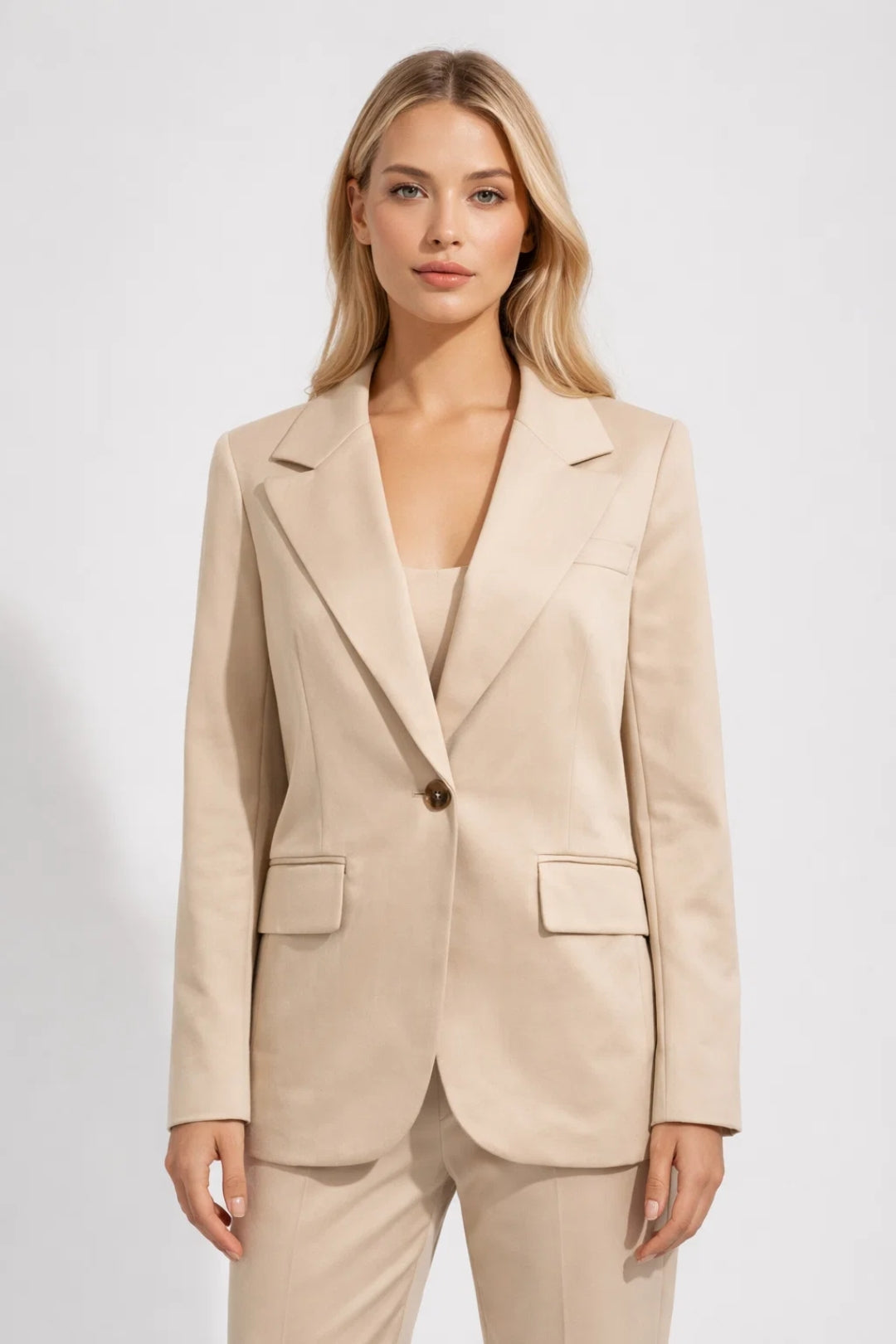 Dames Blazer Getailleerd Enkelknoop Elegant Stijl - StudioMarella