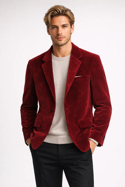 Heren Blazer - Getailleerd Jasje met Twee Knopen en Pochet Elegant - StudioMarella