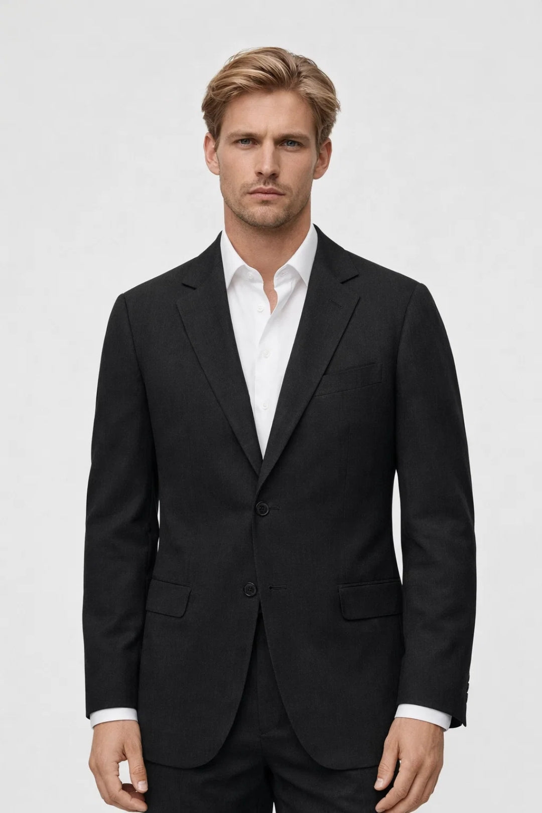 Blazer Heren - Elegant Getailleerd Jasje met Knoopsluiting en Brede Revers - StudioMarella