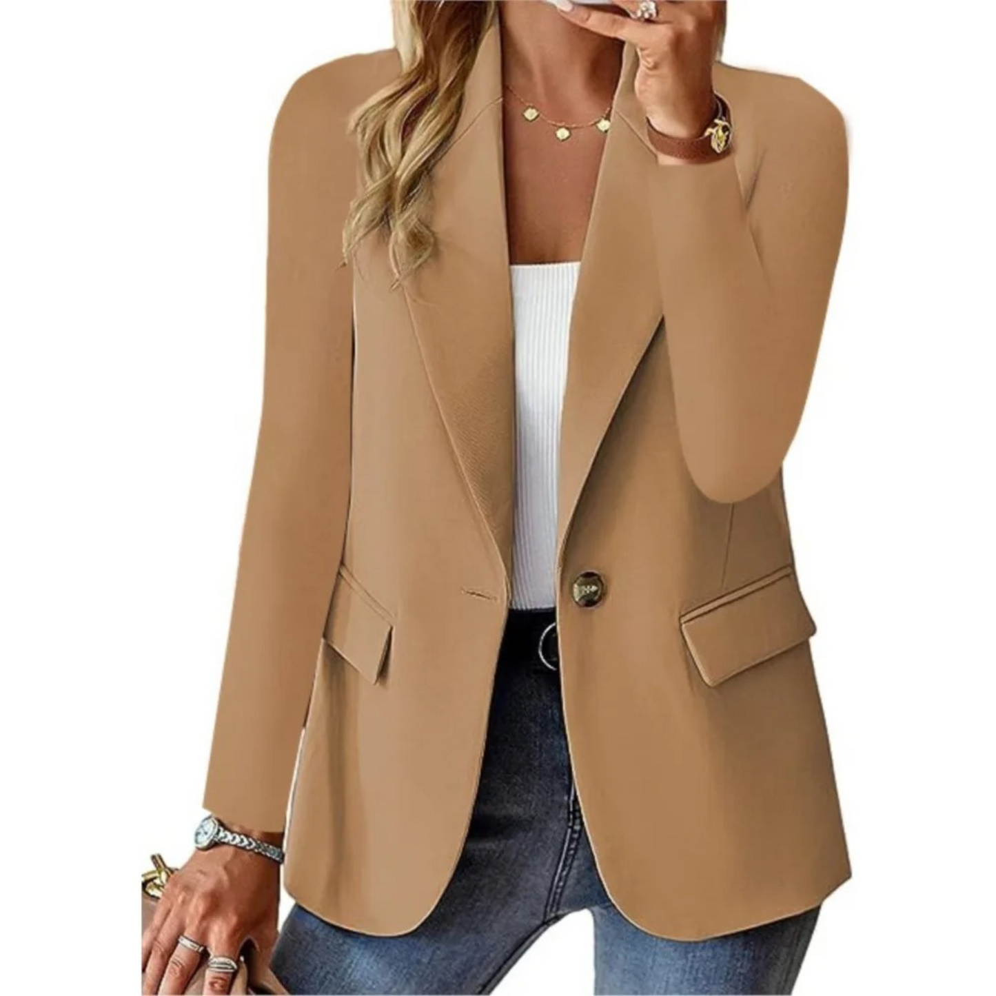 Dames Blazer Klassiek Elegant Lange Mouw