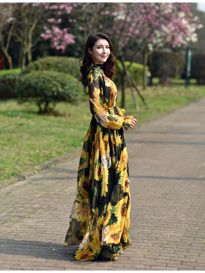 Bloemen Jurk Maxi Zomerjurk Met Gedrukt Print