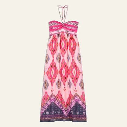 Bloemenjurk Halterneck Zomerjurk voor Vrouw