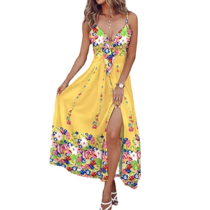 Zomerjurk voor Vrouwen Bloemenprint Elegant Kort