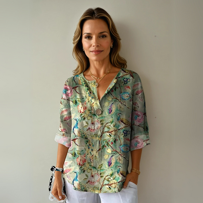 Bloemenprint Dames Blouse | Elegante Button-Down Blouse 2