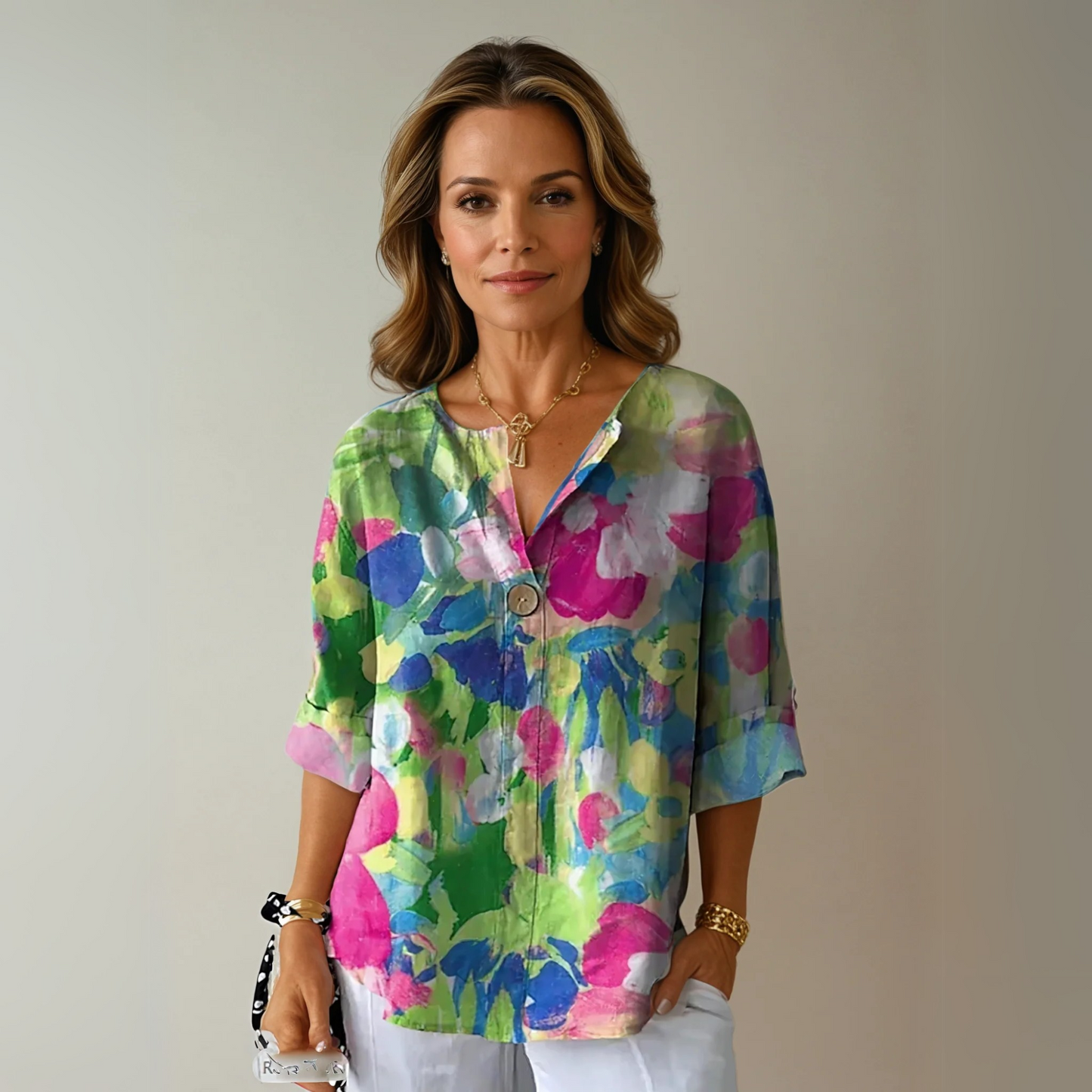 Bloemenprint Dames Blouse | Elegante Button-Down Blouse 3