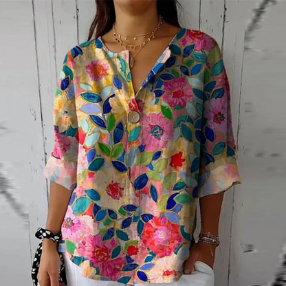 Bloemenprint Dames Blouse | Elegante Button-Down Blouse 4