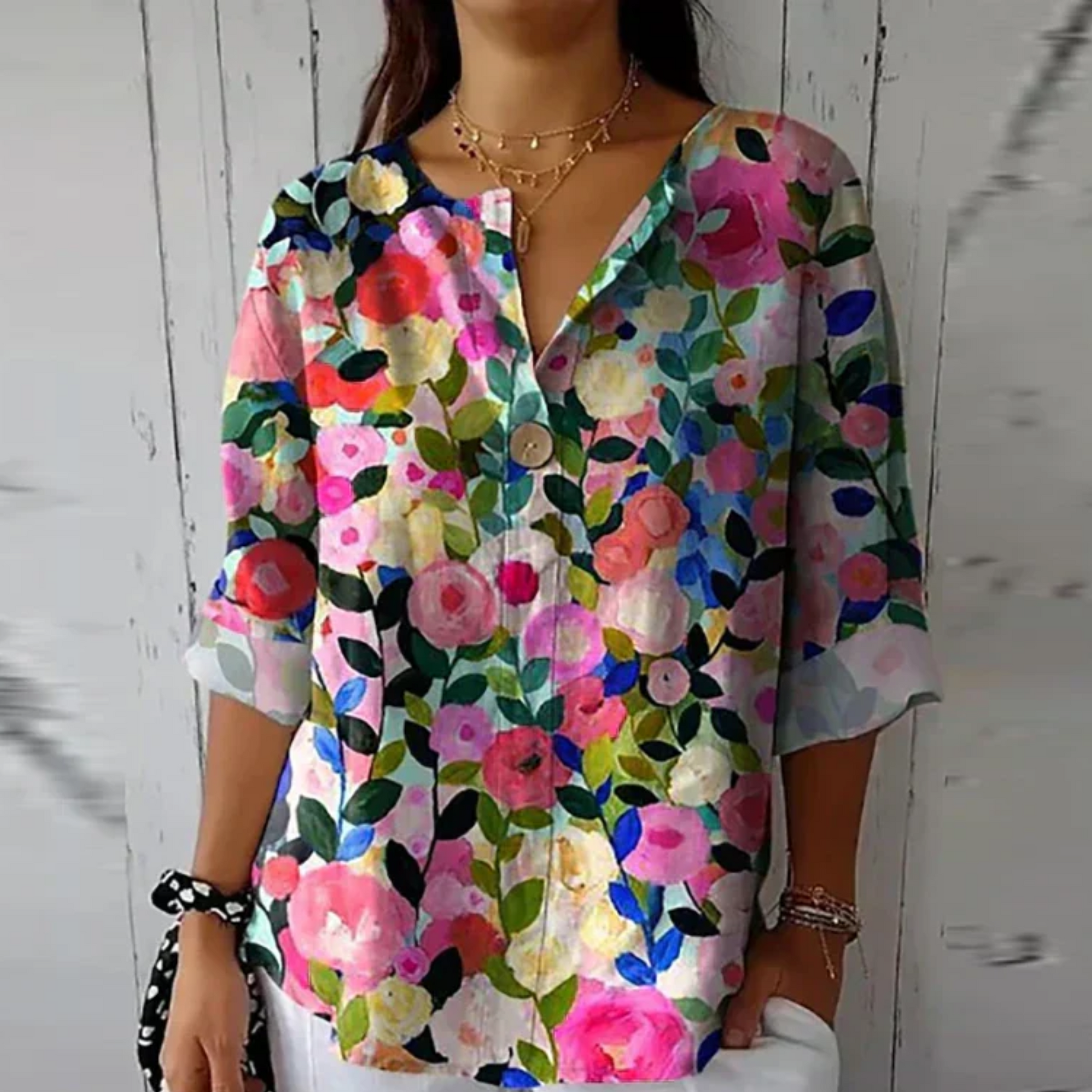 Bloemenprint Dames Blouse | Elegante Button-Down Blouse 5