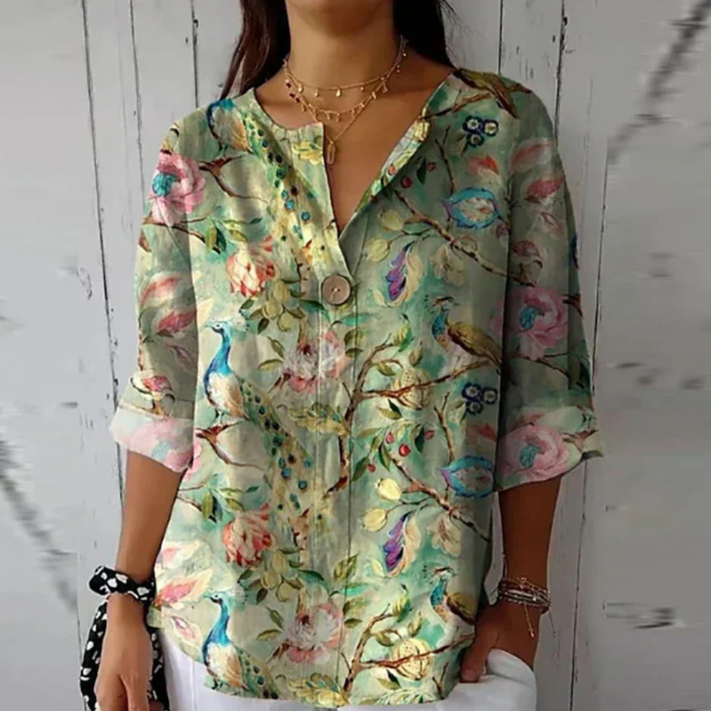 Bloemenprint Dames Blouse | Elegante Button-Down Blouse 6