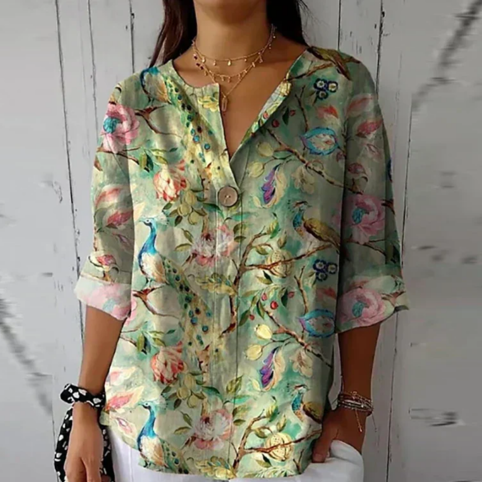 Bloemenprint Dames Blouse | Elegante Button-Down Blouse 6
