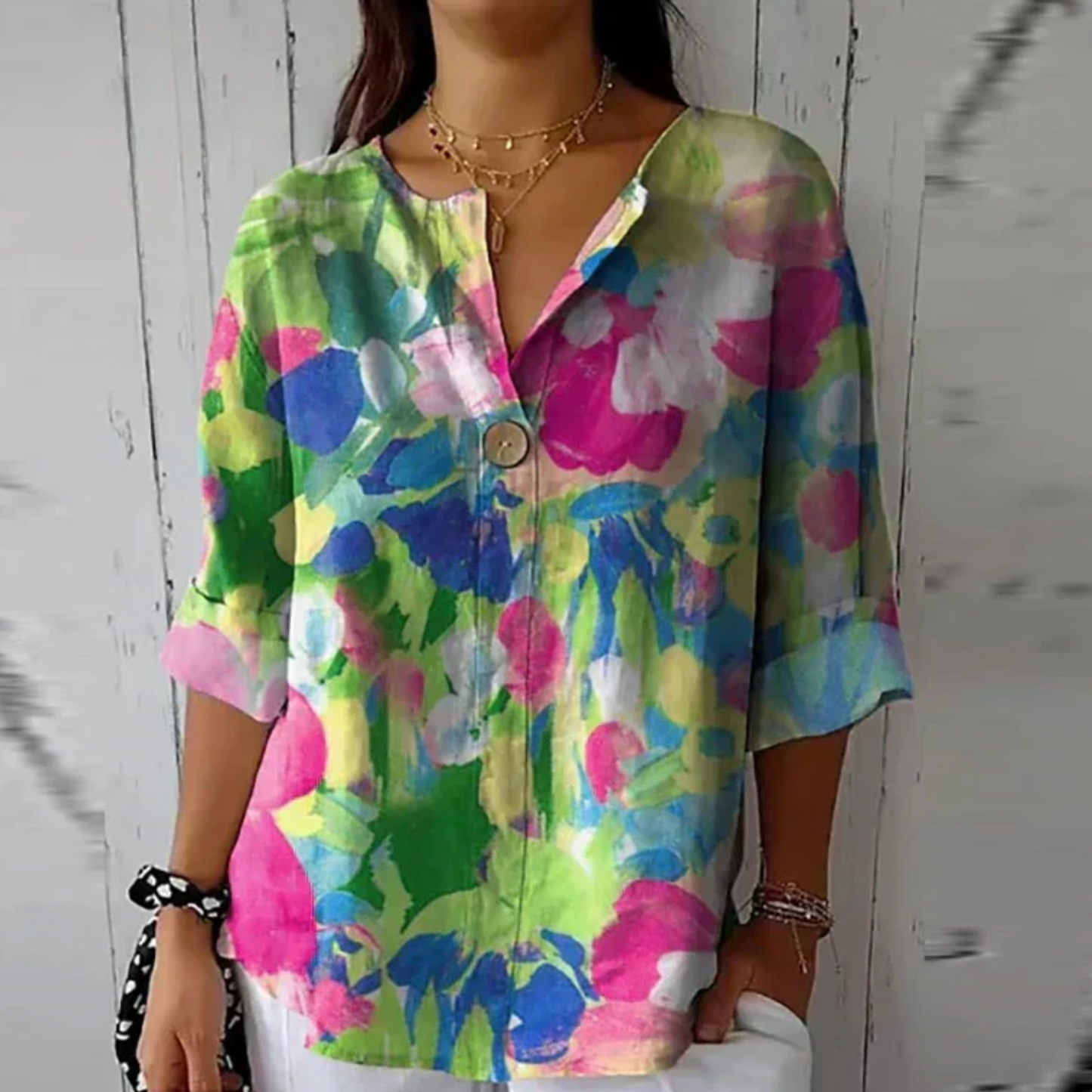 Bloemenprint Dames Blouse | Elegante Button-Down Blouse 7