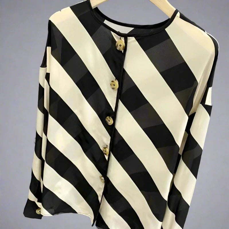 Vrouwen Blouse Gestreept Katoen Mode Top