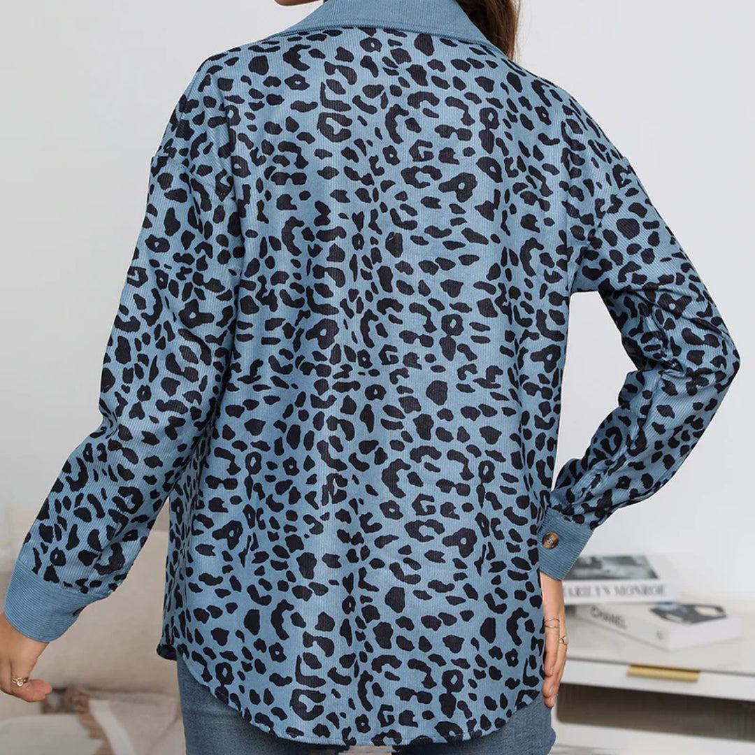 Dames Jas Luipaardprint Stijlvol en Chic → Dames Luipaard Jas Stijlvol Leer