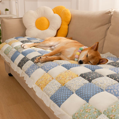 Bankhoes Katoen met Gewatteerde Beschermlaag 60x180cm Antislip Meubelbeschermer Zithoezen Diverse Kleuren