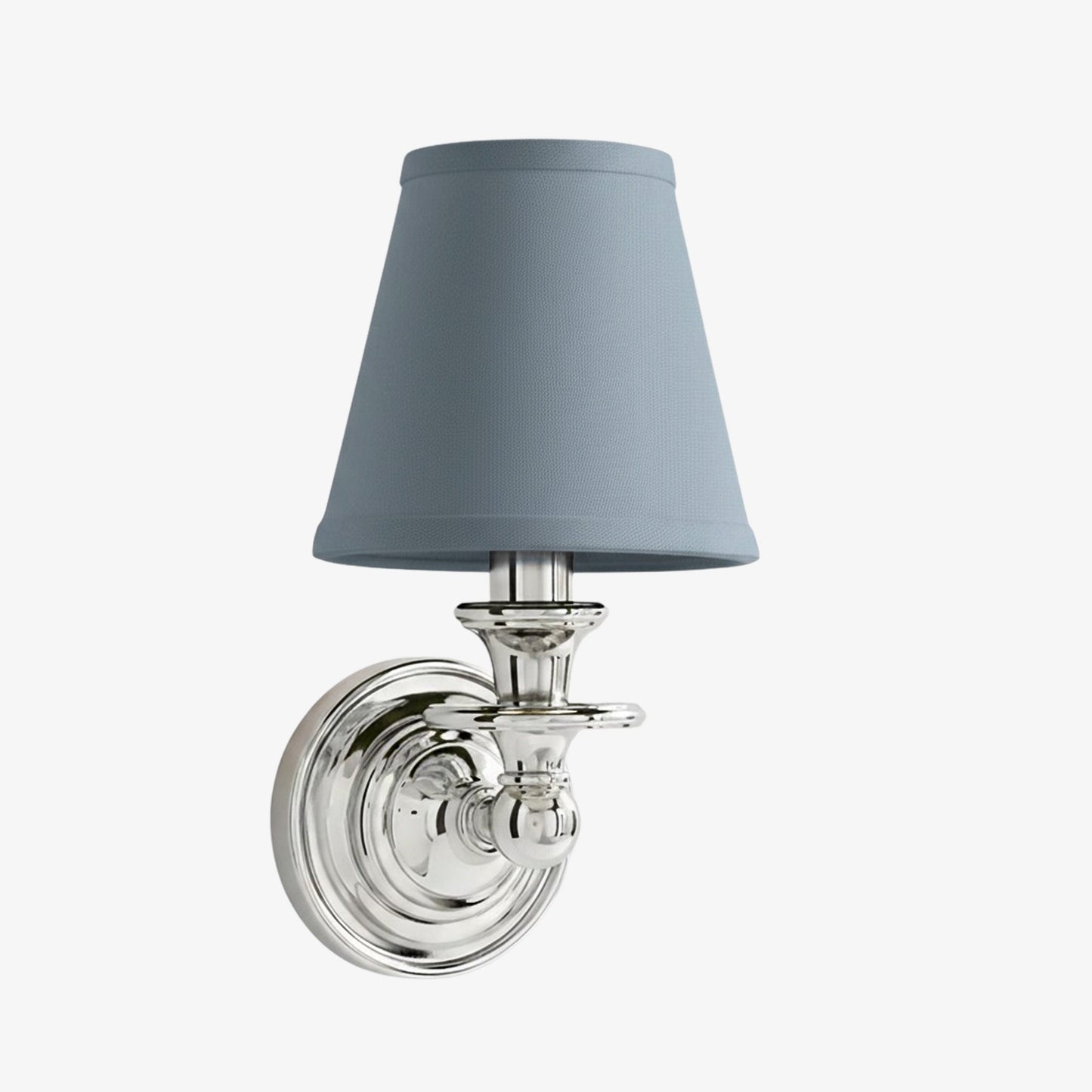 Wandlamp met stoffen kap en zwanenhalsarm – smeedijzeren armatuur met verstelbare leeslamp