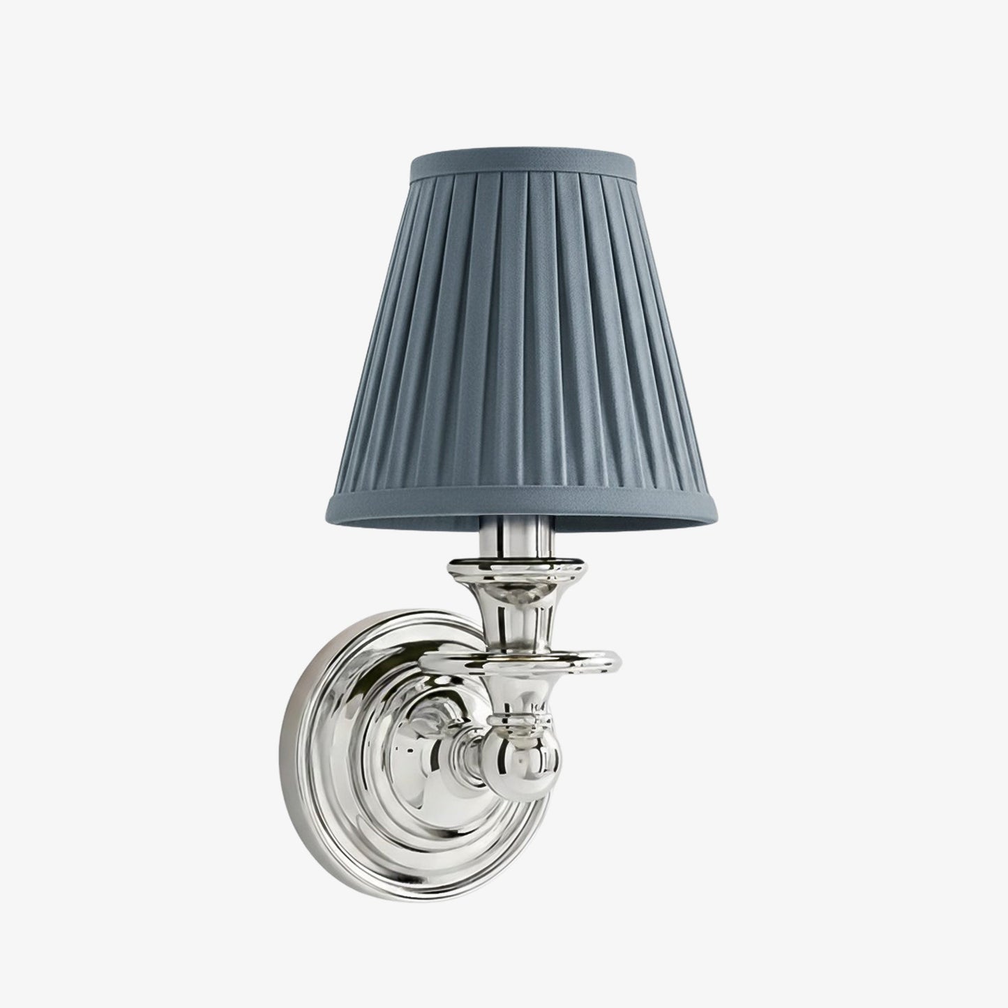 Wandlamp met stoffen kap en zwanenhalsarm – smeedijzeren armatuur met verstelbare leeslamp