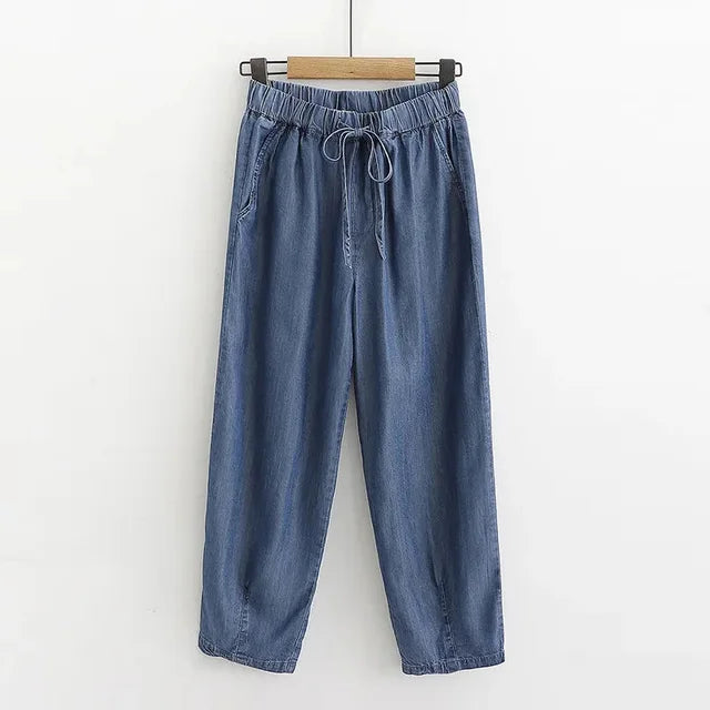 Moderne Vrouwelijke Lyocell Denim Broek Trendy Design - StudioMarella