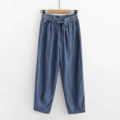 Moderne Vrouwelijke Lyocell Denim Broek Trendy Design - StudioMarella