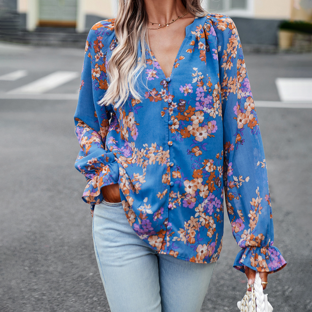 Dames Bloes Zomerjurk Bloemenprint Vrouwelijke Stijl