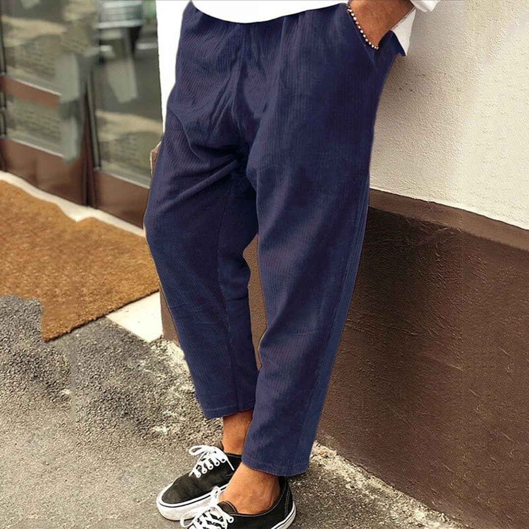 Heren Linnen Broek Comfortabel Losse Zomerbroek