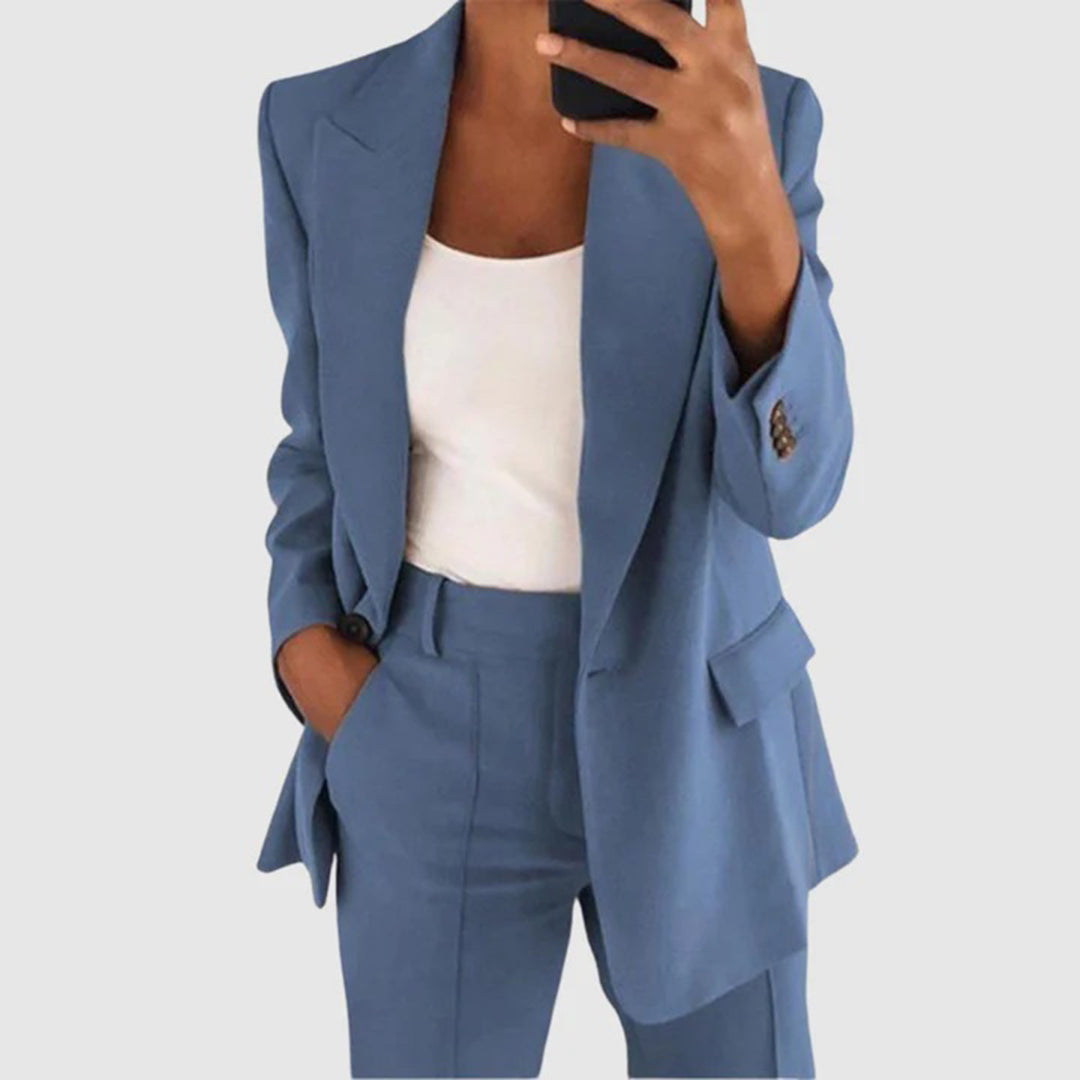 Dames Blazer Set Klassieke Pantalon met 2-Delige Pak