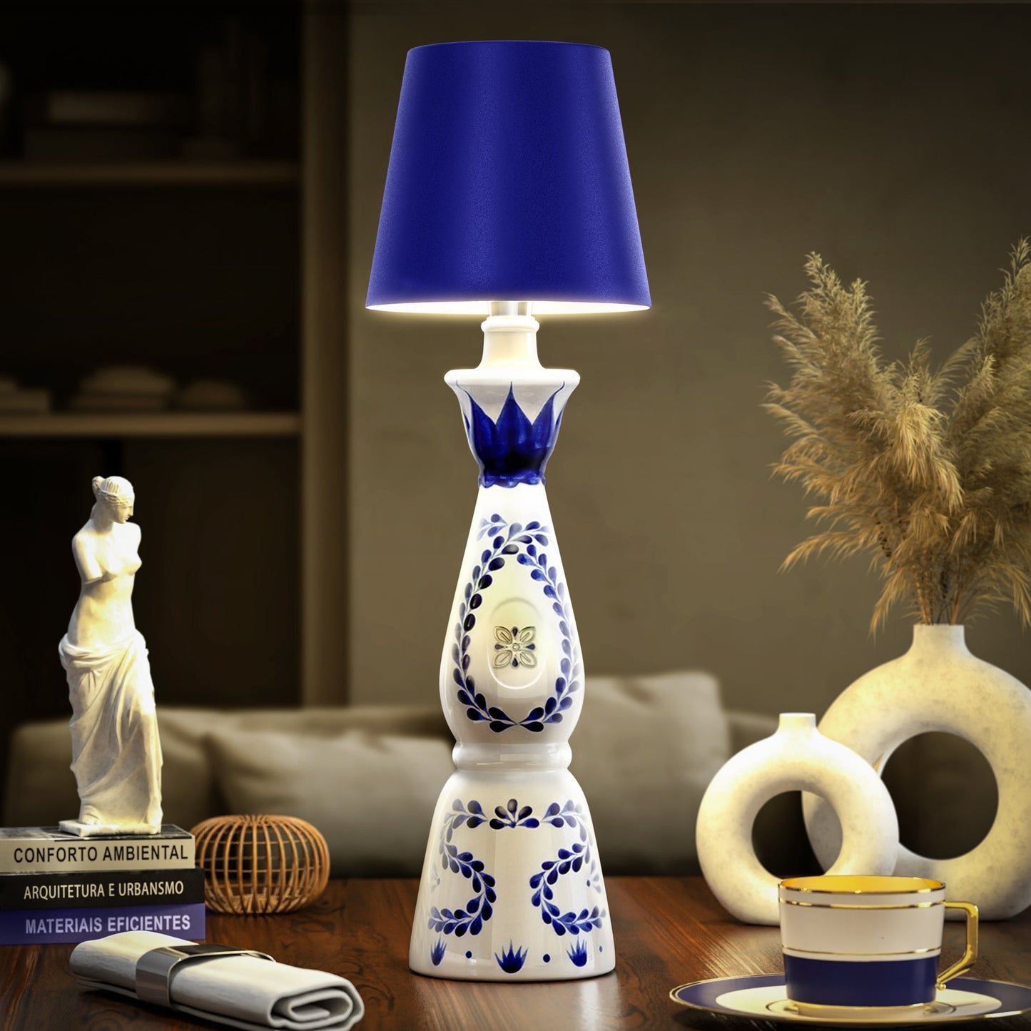Flessenlamp Draadloos Oplaadbaar LED Zwart 3000K USB-C Tafellamp Wijnfles Bar Sfeerverlichting