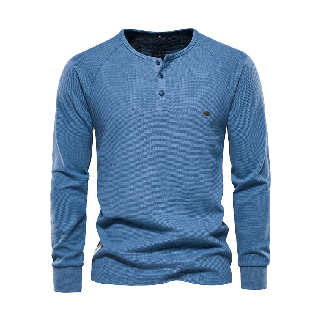 Heren Overhemd Lange Mouwen Ronde Hals Comfy Stijl
