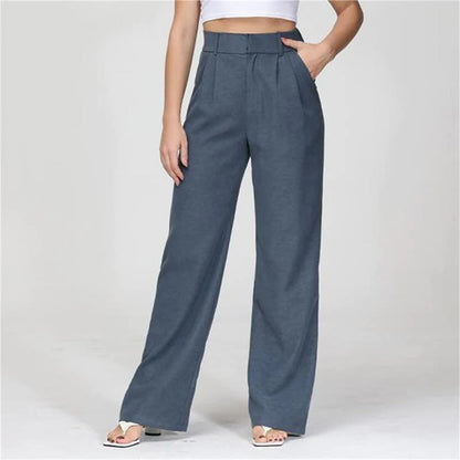 Rode Dames Broek Elegante Stijl Rood Pantalon - StudioMarella