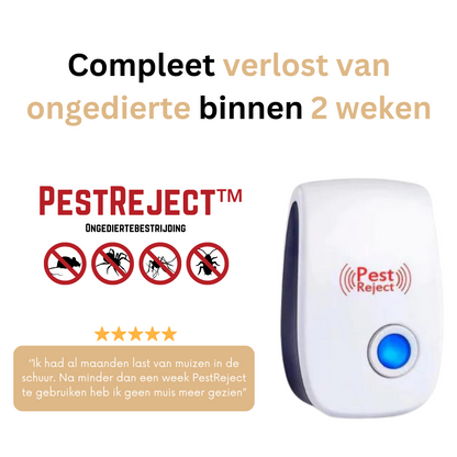 Ultrasone Insectenbestrijder | Plug-in Ongediertebestrijding voor Muizen, Knaagdieren en Insecten | Gifvrij & Huisdiervriendelijk | 40 m² Bereik