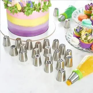 Bloem Spuitmonden Set Edelstaal voor Taartdecoratie Crème Bladpatronen Professionele Bakgereedschap Slagroomspuitzakken Decoratietools Gebak Versiering Fijne Details